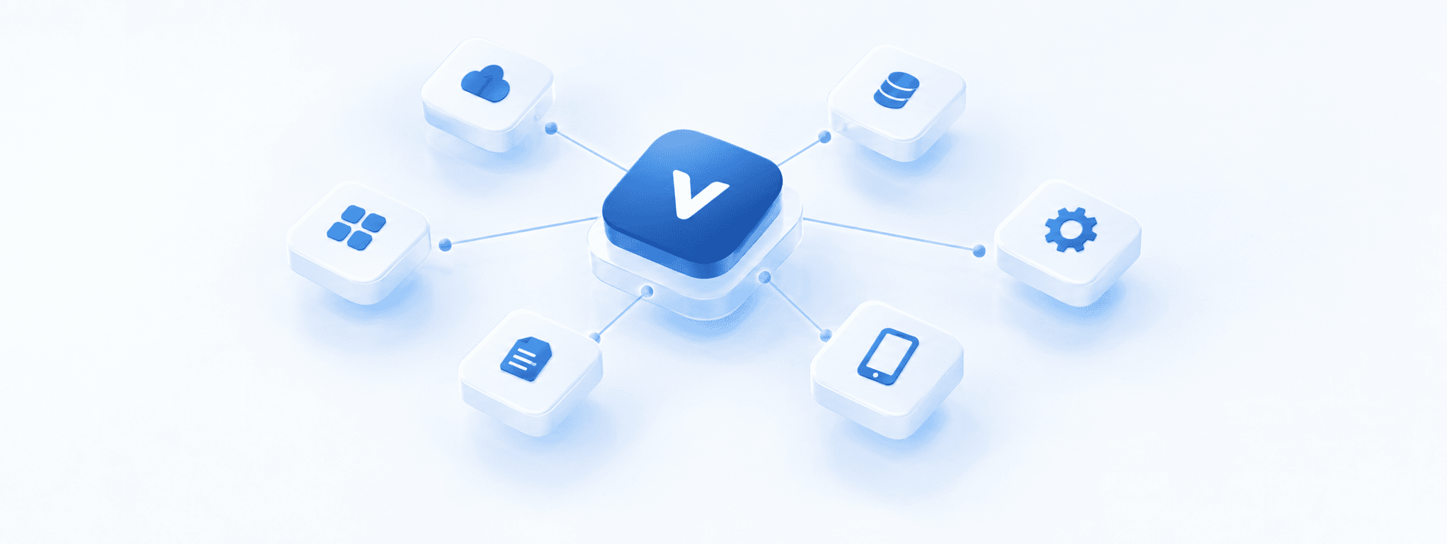 Velox connected ecosystem with cloud, database, workflow, document and mobile integrations